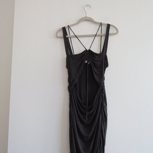 JONATHAN SIMKHAI Lucy Slinky Jersey Cutout Ruched Dress Evening Party - Size XL - Picture 3 of 15